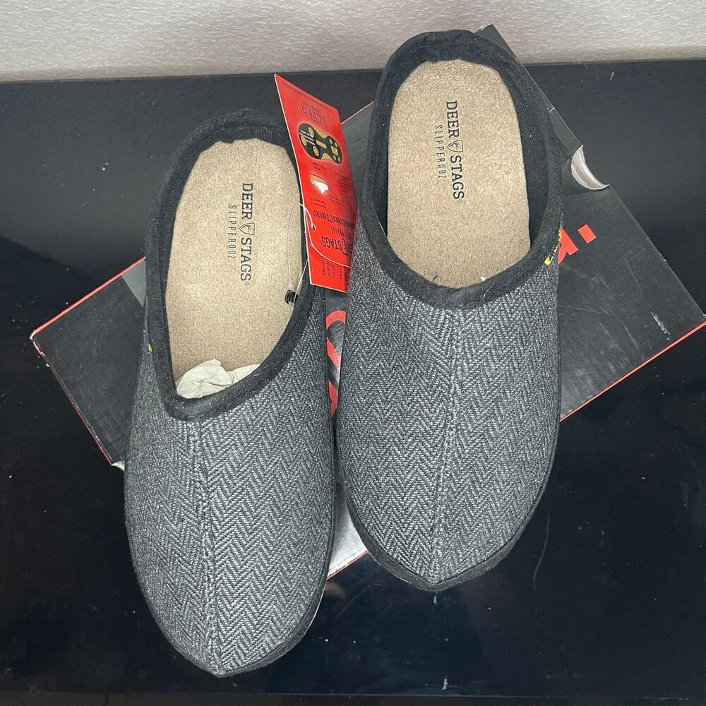 Deer Stags Tweed Clog Slippers | Size 7 Men’s or 8.5 Women’s